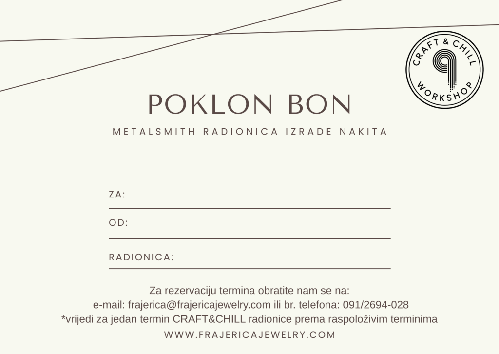 POKLON BON radionica CRAFT&CHILL